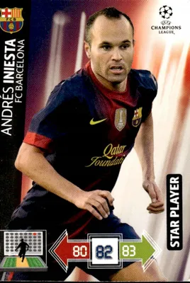 Obrázok produktu pre 2012/13 Champions League Panini Card: FC Barcelona – Iniesta Star Player