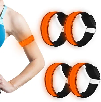 Produktbild von Reflektierendes LED-Armband, wasserdichtes, verstellbares LED-Armband, gut sichtbares Sicherheitsarmband, geeignet für Outdoor-Sportarten, Radfahren und Wandern