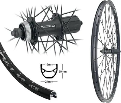 Produktbild von Bärwinkels Hinterrad 28 Zoll Shimano Disc Centerlock MTB 8/9/10 fach 19-622 Hohlkammer schwarz