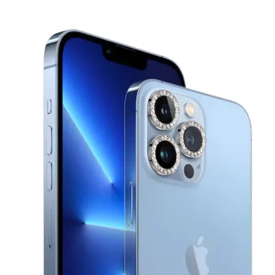 Zdjęcie produktu dla Folia ochronna obiektywu aparatu dla Apple iPhone 13 Pro Max/iPhone 13 Pro w kolorze czarnym błyszczącym