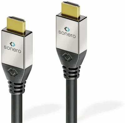 Produktbild von sonero S-HC000-010, 1 m, HDMI Typ A (Standard), HDMI Typ A (Standard), 3D, 18 Gbit/s, Schwarz