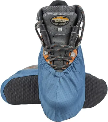 Produktbild von Wiederverwendbare Schuhüberzieher, Größe 37-42, marineblau mit Streifen, rutschfest, für Fußbodenschutz