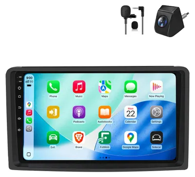 Zdjęcie produktu dla 64GB Radio samochodowe Android do Smart Fortwo 451 Vorfacelift 2007-2010 Wireless CarPlay Android Auto WiFi GPS Navi RDS DSP DAB+ Bluetooth 9''