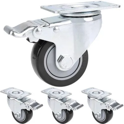 Zdjęcie produktu dla Ciężki wózek obrotowy 75 mm z hamulcem do stołu warsztatowego