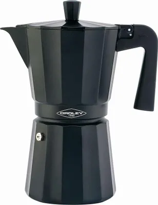 Produktbild von Oroley New Dakar, Mokka-Kanne, Schwarz, Aluminium, 6 Tassen