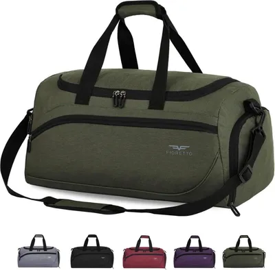 Image de 35L Sac de sport & sac de voyage avec compartiment à chaussures & compartiment humide, étanche, vert