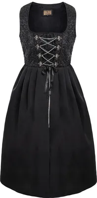 Produktbild von Service-Dirndl INA schwarz im modernen alpinen Stil, Einzelstück mit zeitgemäßem Schnitt