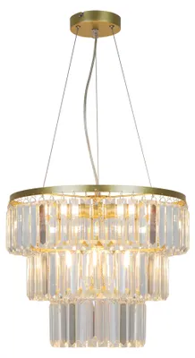 Zdjęcie produktu dla Lampa wisząca TIFANNY złota 4xE14x40W szkło wym:132x40x40cm IP20 Zuma Line