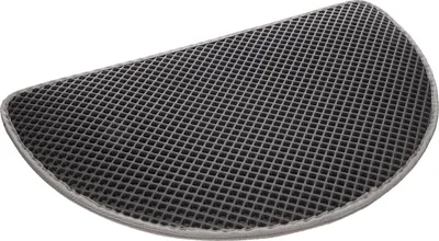 Produktbild von Flamingo Katzenstreu Matte Matz halbrund grau, Maße: 65 x 40 x 1,3 cm