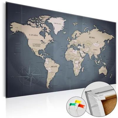 Obrázok produktu pre Netkaný korkový obraz - Odtiene sivej 90x60 cm karty k-A-0056-p-e