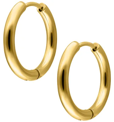 Produktbild von Wildcat Ohrringe - Little Hoops - Golden Metal, 14,0 mm - Chirurgenstahl 316L - wasserfest, langlebig, hautverträglich, Gold