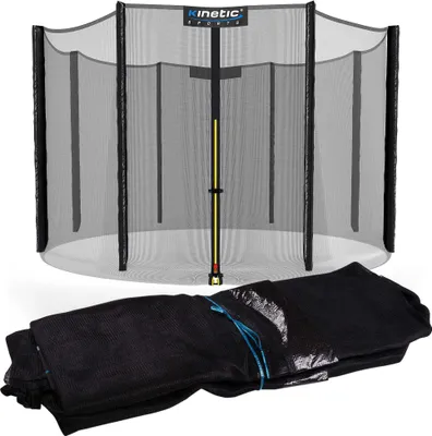 Produktbild von KINETIC SPORTS Trampolin Sicherheitsnetz - Ersatznetz mit Reißverschluss, Schutznetz UV-beständig, Ersatz Fangnetz für Gartentrampoline, Ø 305 cm