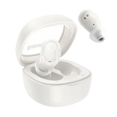 Zdjęcie produktu dla Baseus Bowie WM02 Zestaw słuchawkowy True Wireless Stereo (TWS) douszny do rozmów/muzyki USB Type-C Bluetooth biały