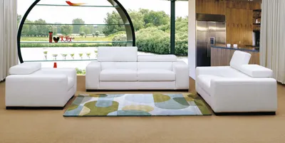 Productafbeelding van Bankstel, designbank, 3+2 set, bekleed met leer, woonkamerbankstel, model 2280