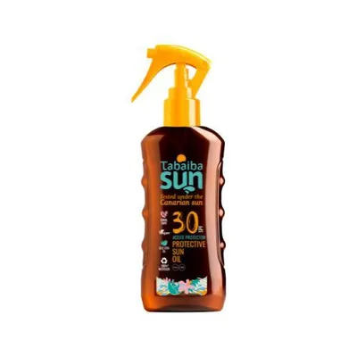 Produktbild von Schützendes Aloe-Öl Sun SPF30 Tabaiba Sun 200 ml. Schützendes Aloe-Öl von den Kanarischen Inseln. Tabaiba Sun Teneriffa.