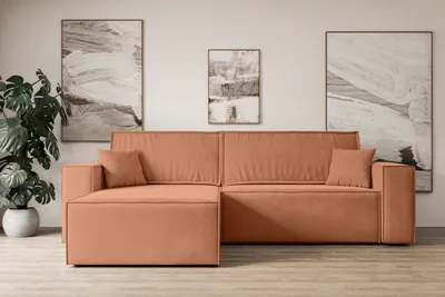 Produktbild von ALTDECOR Ecksofa mit Schlaffunktion und Bettkasten Corner Sofa Eckcouch Couch L-Form universal, links/rechts angeordnet Schlafcouch Ausziehbar Wohnlandschaft Schlafsofa CELTIC-XL - 277x143x83cm Rosa