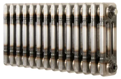 Productafbeelding van Klassieke radiator met drie kolommen – 300 x 650 mm - Ruw metaal