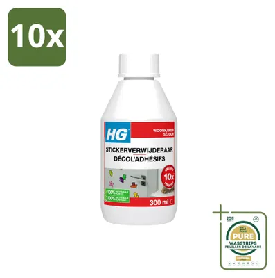 Produktbild von 10 x HG Stickerentferner - zum Entfernen von Aufklebern und Kleberesten - 300 ml - Vorratspackung - 10 Stücke