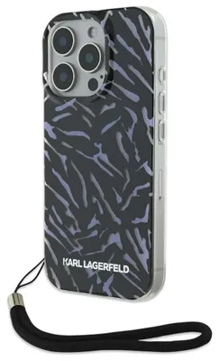 Obrázok produktu pre Puzdro Karl Lagerfeld Zebra s káblom na Iphone 16 Pro Max - Fialové