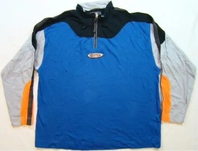 Produktbild von Starter Herren Sweatshirt blau/ grau/ schwarz/ orange Pullover, Größe:L