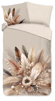 Zdjęcie produktu dla Komplet pościeli "Barro" - brązowy - (140x220 cm) - 100% bawełna