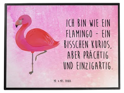 Produktbild von Mr. & Mrs. Panda tischpad Flamingo Classic - Aquarell Pink - Geschenk, Schreibunterlage, Selbstliebe, schreibtischunterlage, schreibauflage, Freundin, malunterlage, Rosa