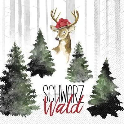 Produktbild von Servietten 33x33 cm - SCHWARZWALD HIRSCH