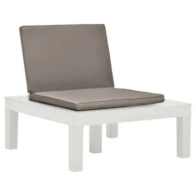 Zdjęcie produktu dla VidaXL 3054425, Taras, Obite siedzisko, Plastik, Brązowy, Biały, 780 mm, 780 mm