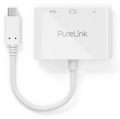 Image de Adaptateur USB-C vers multiport PureLink - série i - blanc - 0,10 m