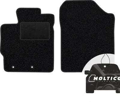 Produktbild von moto-MOLTICO Vorne Fußmatten Auto Velours Autoteppiche Schwarz Automatten Set 2-teilig passend für Toyota Yaris III 2011-2019