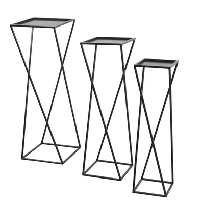 Produktbild von Metall Blumenständer schwarz Höhe: 100 cm