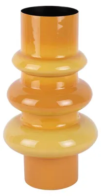 Produktbild von Present Time - Vase Grato Small - ockerfarben - Ø17cm