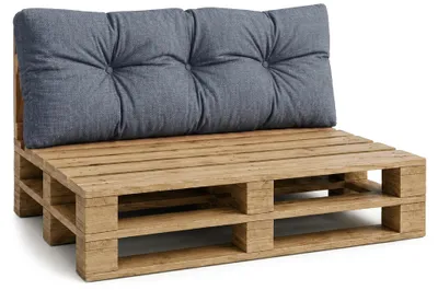 Produktbild von Palettenkissen Outdoor Rückenkissen 120x40 cm Jeansfarbe Leinenoptik