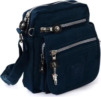 Produktbild von Bag Street Nylon Tasche Damenhandtasche Herren navy blau 18x15x8 D2OTJ215B