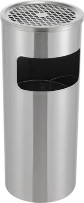 Zdjęcie produktu dla Stojąca popielniczka, stal nierdzewna, wyjmowana wkładka wewnętrzna, 12 l, srebrna
