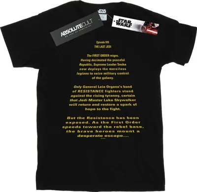 Produktbild von Star Wars - "The Last Jedi Opening Crawl" T-Shirt für Herren BI46526 (L) (Schwarz)