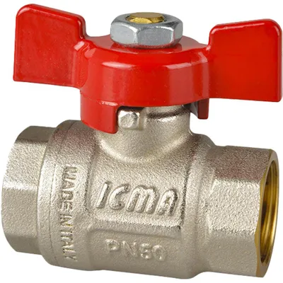 Productafbeelding van Kogelkraan F/F, vol doorlaat, met aluminium vlinderklep, ICMA, 1" - PN40