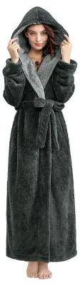 Produktbild von Solidchoice – Weicher, langer Bademantel für Damen aus Korallen-Fleece