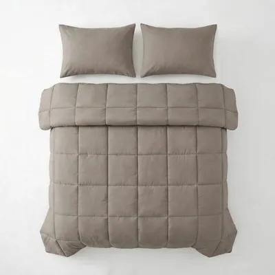 Produktbild von Primaviera Deluxe Lazy Bettdecke Perkal Taupe Braun 200 x 220 cm