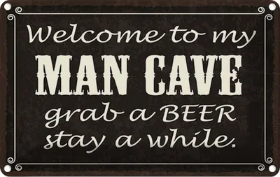 Produktbild von vianmo Blechschild 20x30 cm welcome to my MAN CAVE Männer Frauen Spruch Zitat