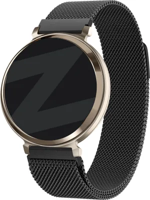 Produktbild von Bandz Milanese Loop Band – Milanese Smartwatch-Armband 14 mm mit Magnetverschluss passend für Garmin Lily 2 (nur zweite Version) – Schwarz