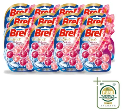 Produktbild von 12 x Bref Deluxe Magnolia - WC-Stein - Vorratspackung - 12 Stücke