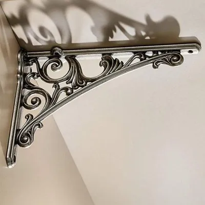 Produktbild von Drei kleine Metallwinkelwandplatten, Lagerregal, Rahmen, Dekoration, Metallenecke, industriell