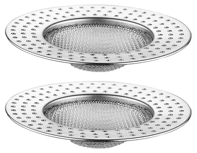 Produktbild von 2 Stück Spülbecken-Siebe aus Edelstahl, Küchen- und Badezimmer-Spülbecken-Abflusssieb