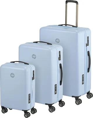 Produktbild von Princess Traveller PT-01 Deluxe – 3-teiliges Kofferset – Poolhouse Blue – 34 l Handgepäck + 65 l und 99 l Reisekoffer – Leichtgewichtskoffer – TSA-Schloss