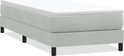 Obrázok produktu pre vidaXL Box spring posteľ bez matraca svetlosivá 100x210 cm zamat