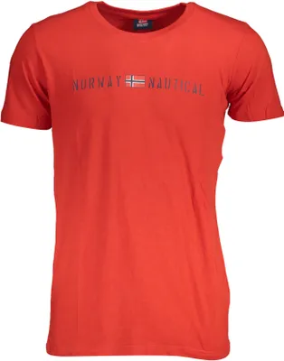 Zdjęcie produktu dla NORWAY 1963 T-shirt męski tekstylny czerwony SF20830 - Rozmiar: XL