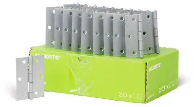 Produktbild von Alberts Scharnier | halbbreit | galvanisch gelb verzinkt | 70 x 53 mm | 20er Set