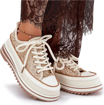 Produktbild von Damen Sneaker Auf Massiver Plattform S.Barski BF51-101 Beige 38