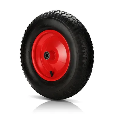 Immagine prodotto di Fiqops ruota di scorta per carriola ruota per camion a mano ruota con pneumatici 4,80/4,00-8 390 mm